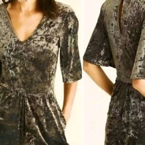 Nwot American Eagle Crushed Velvet Romper Olive Green M